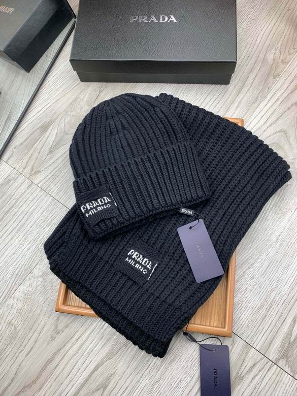 Prada Beanie & Scarf Set ID:20231027-190